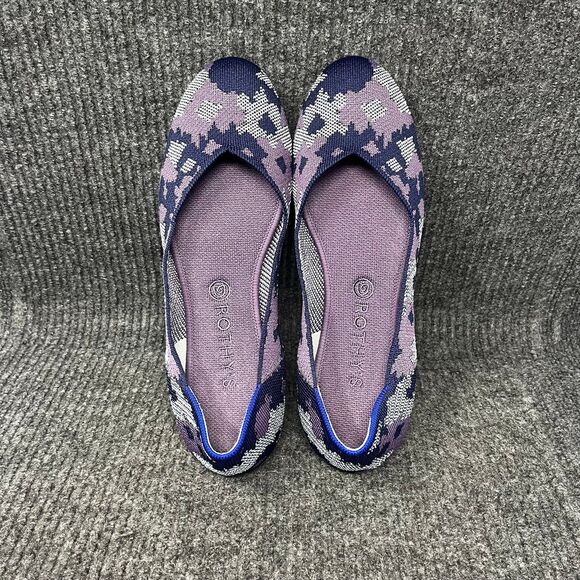 Rothy’s The Round Flats Violet Botanicamo Camo Purple Knit Loafer Women’s 12 US - Picture 7 of 8
